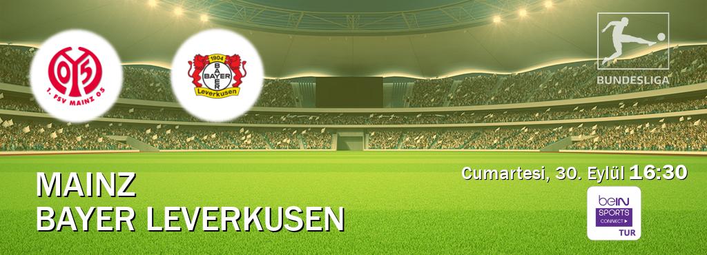 Karşılaşma Mainz - Bayer Leverkusen Bein Sports Connect'den canlı yayınlanacak (Cumartesi, 30. Eylül  16:30).