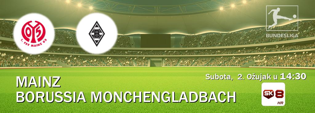 Izravni prijenos utakmice Mainz i Borussia Monchengladbach pratite uživo na Sportklub 8 (Subota,  2. Ožujak u  14:30).