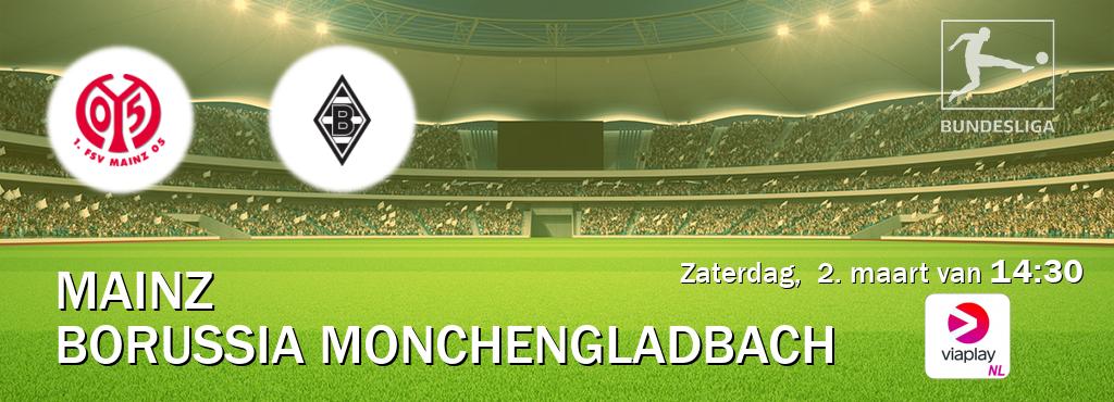 Wedstrijd tussen Mainz en Borussia Monchengladbach live op tv bij Viaplay Nederland (zaterdag,  2. maart van  14:30).