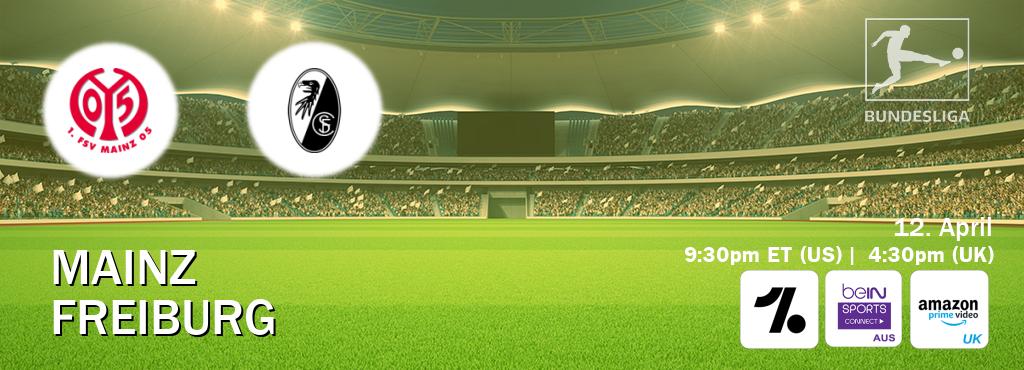 You can watch game live between Mainz and Freiburg on OneFootball, beIN Sports Connect(AU), Amazon Prime Video UK(UK).