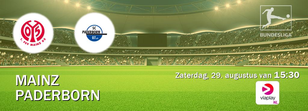 Wedstrijd tussen Mainz en Paderborn live op tv bij Viaplay Nederland (zaterdag, 29. augustus van 15:30). Wedstrijd tussen Mainz en Paderborn live op tv bij Viaplay Nederland (zaterdag, 29. augustus van 15:30).