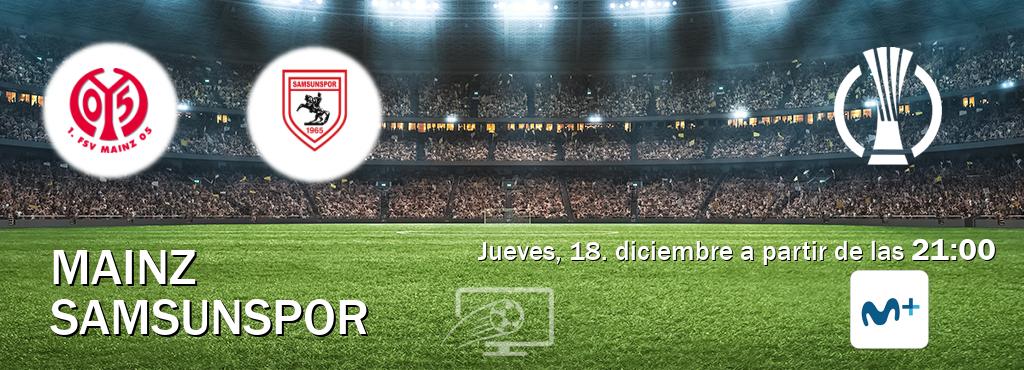 El partido entre Mainz y Samsunspor será retransmitido por Movistar Liga de Campeones  (jueves, 18. diciembre a partir de las  21:00).