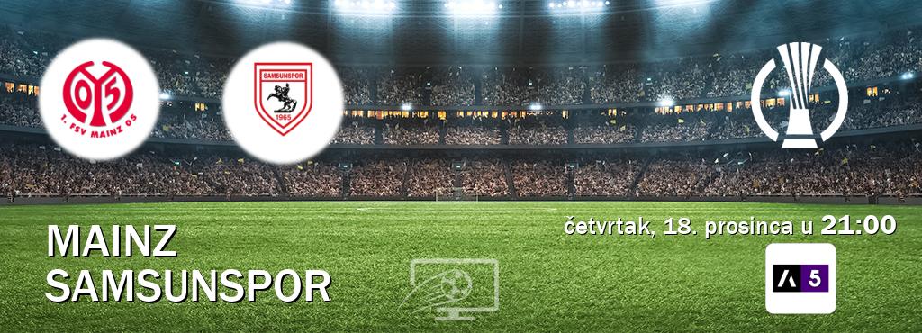 Izravni prijenos utakmice Mainz i Samsunspor pratite uživo na Arena Sport 5 (četvrtak, 18. prosinca u  21:00).