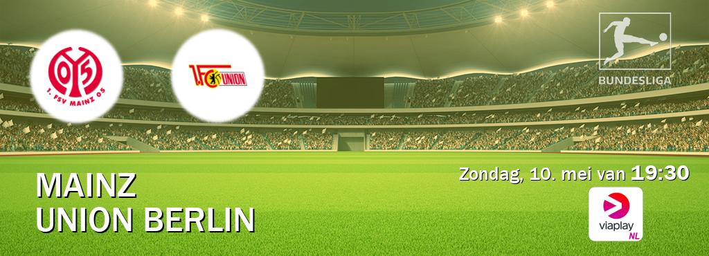 Wedstrijd tussen Mainz en Union Berlin live op tv bij Viaplay Nederland (zondag, 10. mei van  19:30).