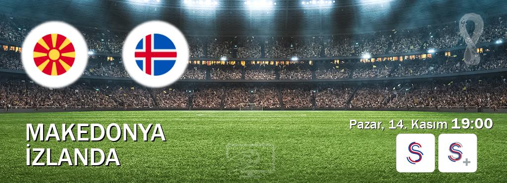Karşılaşma Makedonya - İzlanda S Sport ve S Sport +'den canlı yayınlanacak (Pazar, 14. Kasım  19:00).