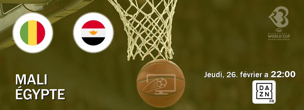 Match entre Mali et Égypte en direct à la DAZN (jeudi, 26. février a  22:00).