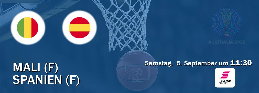 Das Spiel zwischen Mali (F) und Spanien (F) wird am Samstag,  5. September um  11:30, live vom Magenta Sport übertragen.