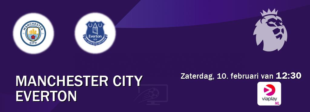 Wedstrijd tussen Manchester City en Everton live op tv bij Viaplay Nederland (zaterdag, 10. februari van  12:30).