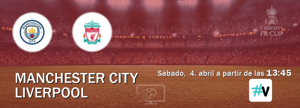 El partido entre Manchester City y Liverpool será retransmitido por M+ Vamos (sábado,  4. abril a partir de las  13:45).