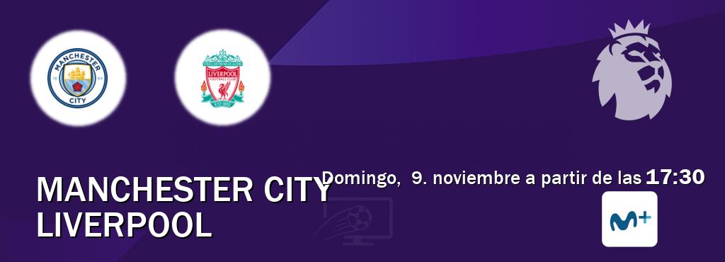El partido entre Manchester City y Liverpool será retransmitido por Movistar Liga de Campeones (domingo, 9. noviembre a partir de las 17:30). El partido entre Manchester City y Liverpool será retransmitido por Movistar Liga de Campeones (domingo, 9. noviembre a partir de las 17:30).