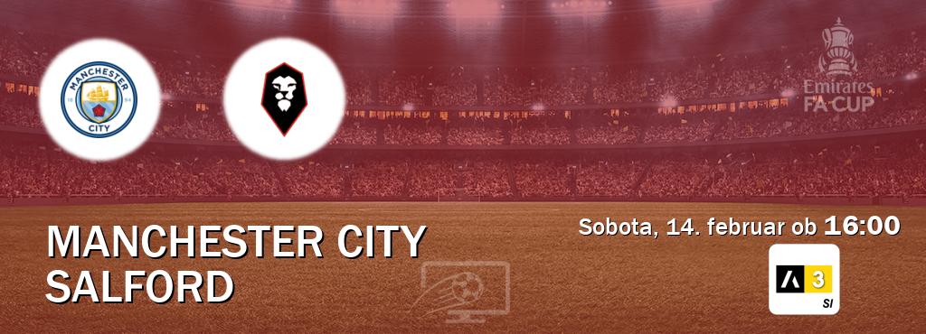 Manchester City in Salford v živo na Arena Sport 3. Prenos tekme bo v sobota, 14. februar ob  16:00