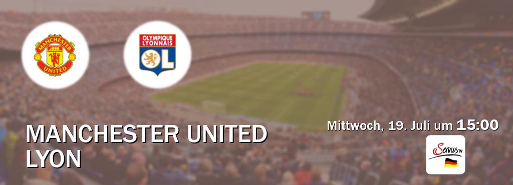 Das Spiel zwischen Manchester United und Lyon wird am Mittwoch, 19. Juli um  15:00, live vom ServusTV Deutschland übertragen.