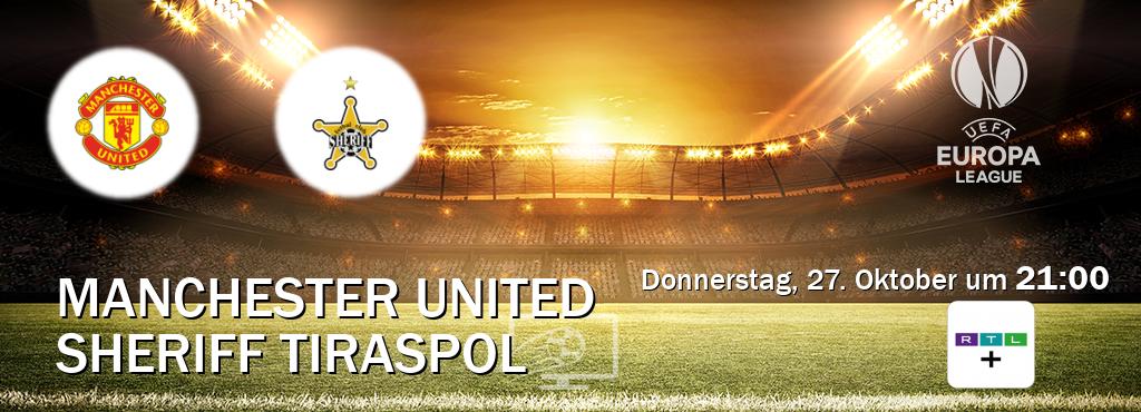 Das Spiel zwischen Manchester United und Sheriff Tiraspol wird am Donnerstag, 27. Oktober um  21:00, live vom RTL+ übertragen.