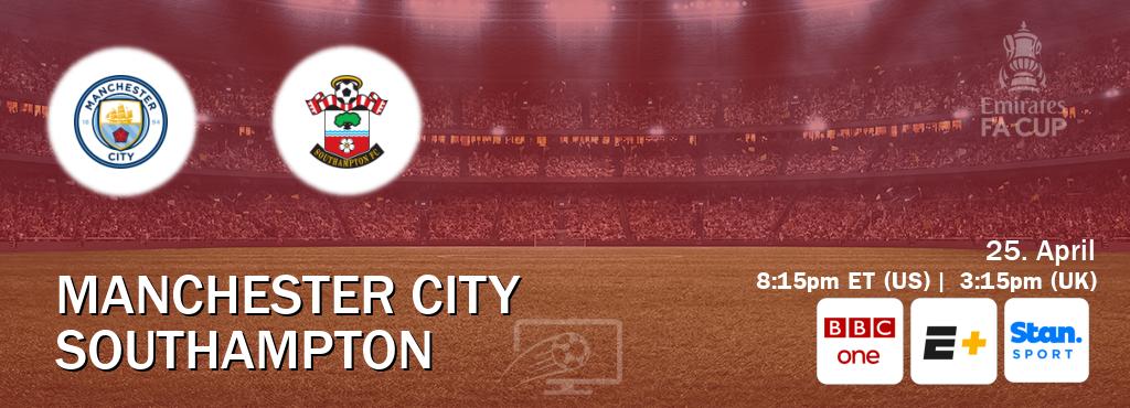 You can watch game live between Manchester City and Southampton on BBC One(UK), ESPN+(US), Stan Sport(AU).