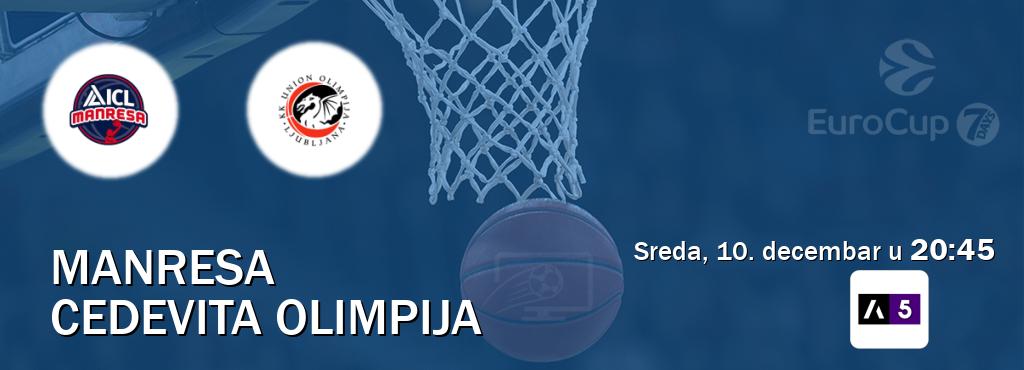 Izravni prijenos utakmice Manresa i Cedevita Olimpija pratite uživo na Arena Sport 5 (sreda, 10. decembar u  20:45).