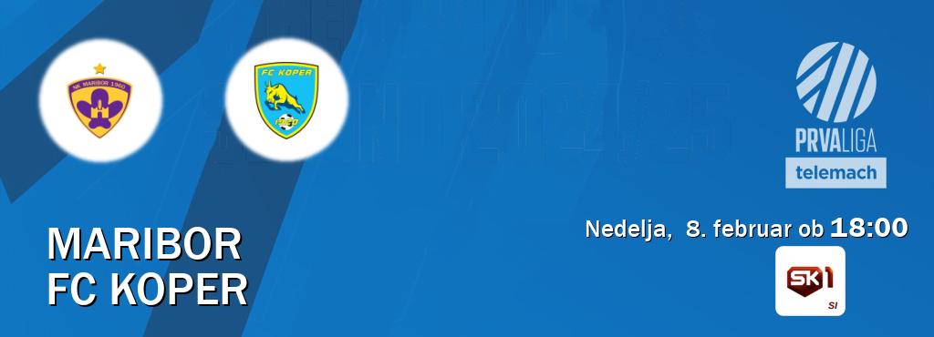 Dvoboj Maribor in FC Koper s prenosom tekme v živo na Sportklub 1.