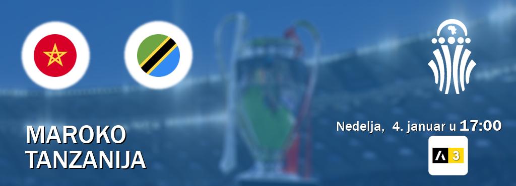 Izravni prijenos utakmice Maroko i Tanzanija pratite uživo na Arena Sport 3 (nedelja,  4. januar u  17:00).