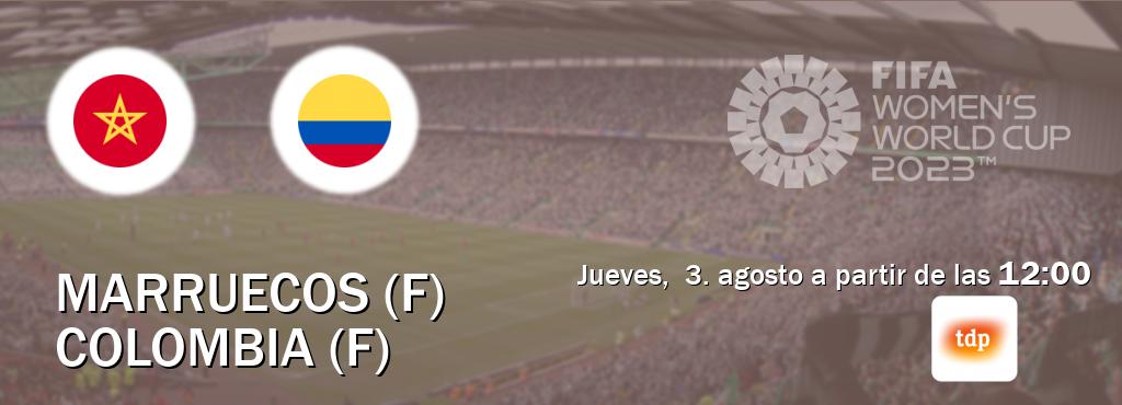 El partido entre Marruecos (F) y Colombia (F) será retransmitido por Teledeporte (jueves,  3. agosto a partir de las  12:00).