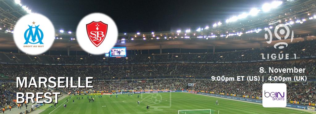 You can watch game live between Marseille and Brest on beIN SPORTS USA(US). You can watch game live between Marseille and Brest on beIN SPORTS USA(US).