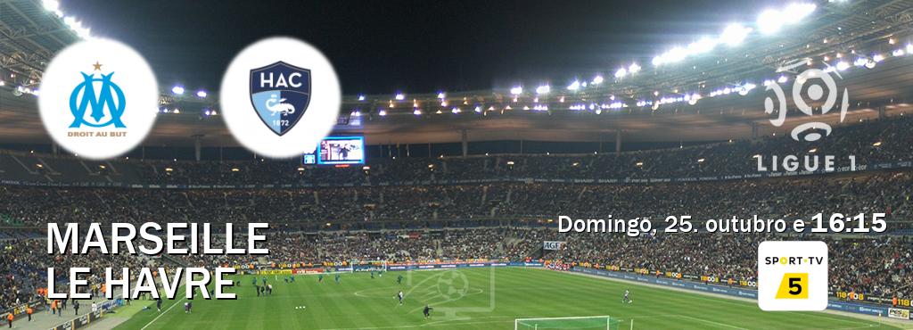 Jogo entre Marseille e Le Havre tem emissão Sport TV 5 (domingo, 25. outubro e 16:15). Jogo entre Marseille e Le Havre tem emissão Sport TV 5 (domingo, 25. outubro e 16:15).