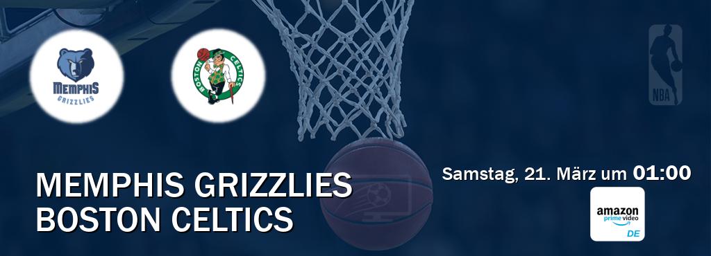 Das Spiel zwischen Memphis Grizzlies und Boston Celtics wird am Samstag, 21. März um  01:00, live vom Amazon Prime DE übertragen.