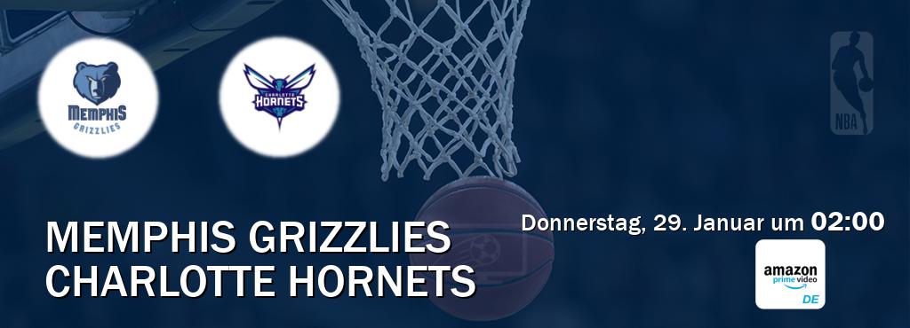 Das Spiel zwischen Memphis Grizzlies und Charlotte Hornets wird am Donnerstag, 29. Januar um  02:00, live vom Amazon Prime DE übertragen.