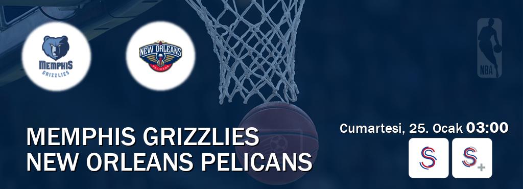 Karşılaşma Memphis Grizzlies - New Orleans Pelicans S Sport ve S Sport +'den canlı yayınlanacak (Cumartesi, 25. Ocak  03:00).