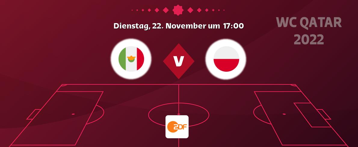 Das Spiel zwischen Mexiko und Polen wird am Dienstag, 22. November um  17:00, live vom ZDF übertragen.