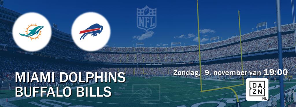 Wedstrijd tussen Miami Dolphins en Buffalo Bills live op tv bij DAZN (zondag,  9. november van  19:00).