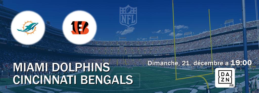 Match entre Miami Dolphins et Cincinnati Bengals en direct à la DAZN (dimanche, 21. décembre a  19:00).