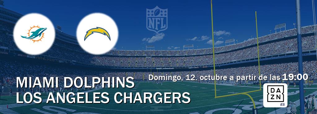 El partido entre Miami Dolphins y Los Angeles Chargers será retransmitido por DAZN España (domingo, 12. octubre a partir de las  19:00).