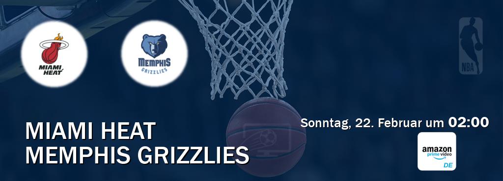 Das Spiel zwischen Miami Heat und Memphis Grizzlies wird am Sonntag, 22. Februar um  02:00, live vom Amazon Prime DE übertragen.