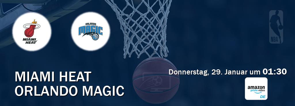 Das Spiel zwischen Miami Heat und Orlando Magic wird am Donnerstag, 29. Januar um  01:30, live vom Amazon Prime DE übertragen.