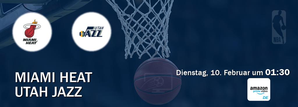Das Spiel zwischen Miami Heat und Utah Jazz wird am Dienstag, 10. Februar um  01:30, live vom Amazon Prime DE übertragen.