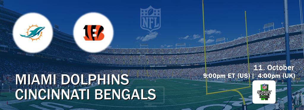 You can watch game live between Miami Dolphins and Cincinnati Bengals on NFL Sunday Ticket(US). You can watch game live between Miami Dolphins and Cincinnati Bengals on NFL Sunday Ticket(US).
