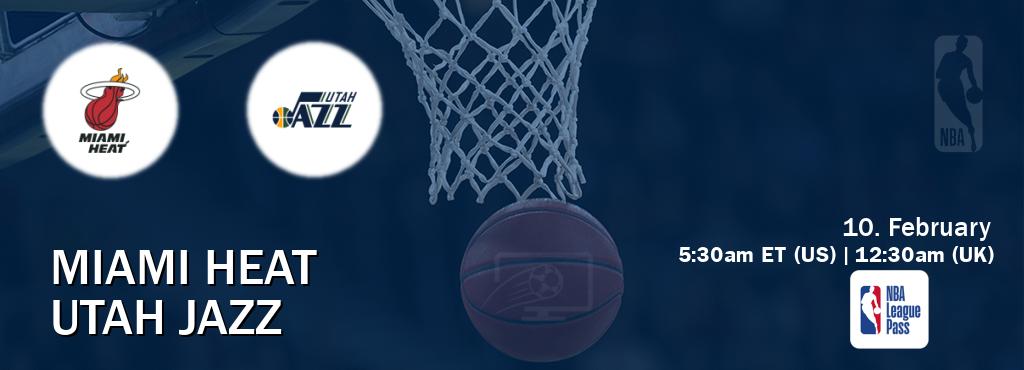 You can watch game live between Miami Heat and Utah Jazz on NBA League Pass.