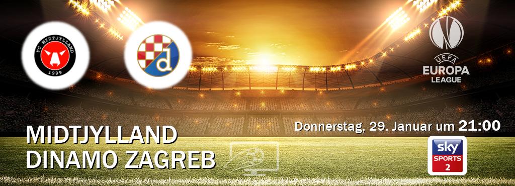 Das Spiel zwischen Midtjylland und Dinamo Zagreb wird am Donnerstag, 29. Januar um  21:00, live vom Sky Sport 2 übertragen.