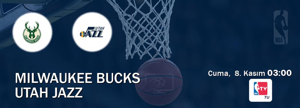 Karşılaşma Milwaukee Bucks - Utah Jazz NBA TV'den canlı yayınlanacak (Cuma,  8. Kasım  03:00).