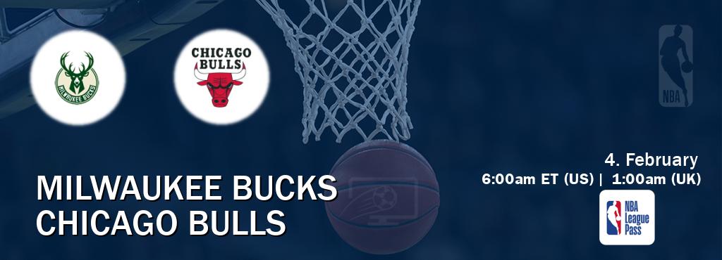 You can watch game live between Milwaukee Bucks and Chicago Bulls on NBA League Pass.
