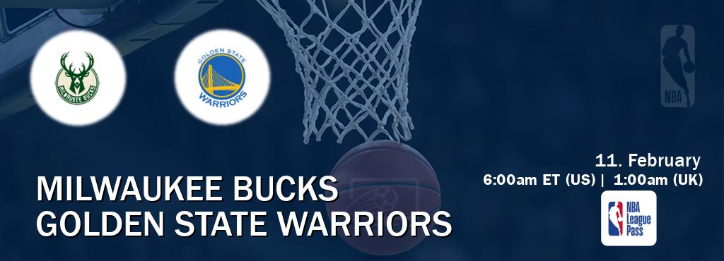 You can watch game live between Milwaukee Bucks and Golden State Warriors on NBA League Pass.