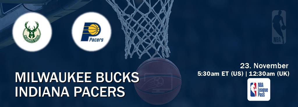 You can watch game live between Milwaukee Bucks and Indiana Pacers on NBA League Pass.