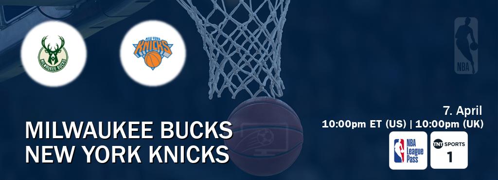 You can watch game live between Milwaukee Bucks and New York Knicks on NBA League Pass and TNT Sports 1(UK).
