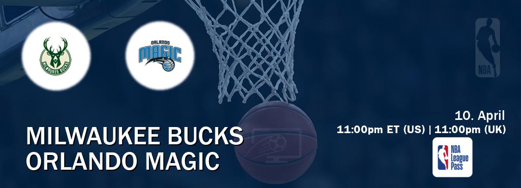 You can watch game live between Milwaukee Bucks and Orlando Magic on NBA League Pass.