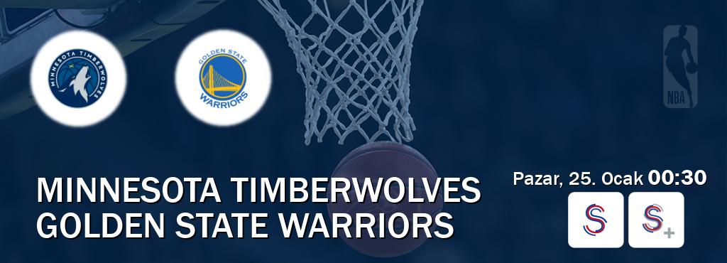 Karşılaşma Minnesota Timberwolves - Golden State Warriors S Sport ve S Sport +'den canlı yayınlanacak (Pazar, 25. Ocak  00:30).
