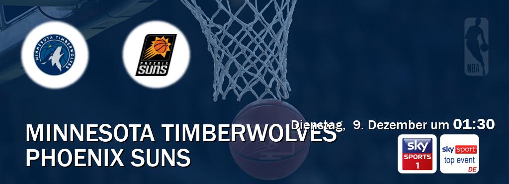 Das Spiel zwischen Minnesota Timberwolves und Phoenix Suns wird am Dienstag,  9. Dezember um  01:30, live vom Sky Sport 1 und Sky Sport Top Event übertragen.