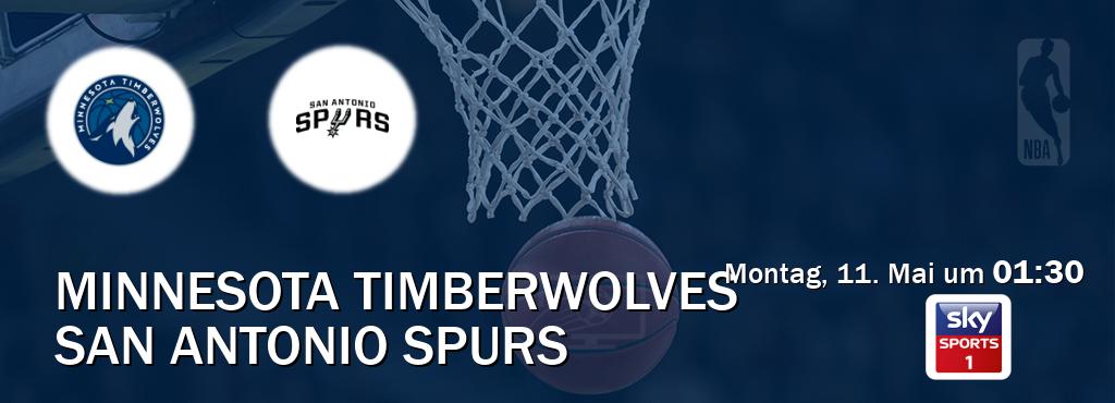 Das Spiel zwischen Minnesota Timberwolves und San Antonio Spurs wird am Montag, 11. Mai um  01:30, live vom Sky Sport 1 übertragen.