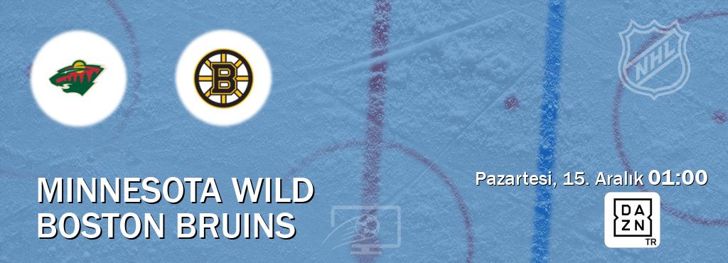 Karşılaşma Minnesota Wild - Boston Bruins DAZN'den canlı yayınlanacak (Pazartesi, 15. Aralık 01:00). Karşılaşma Minnesota Wild - Boston Bruins DAZN'den canlı yayınlanacak (Pazartesi, 15. Aralık 01:00).