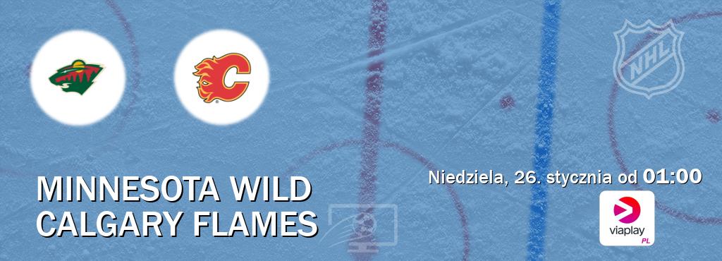 Gra między Minnesota Wild i Calgary Flames transmisja na żywo w Viaplay Polska (niedziela, 26. stycznia od  01:00).