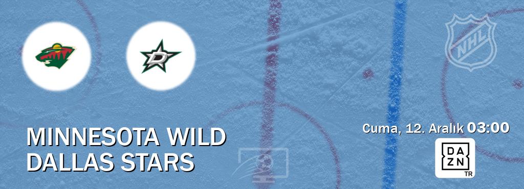 Karşılaşma Minnesota Wild - Dallas Stars DAZN'den canlı yayınlanacak (Cuma, 12. Aralık  03:00).