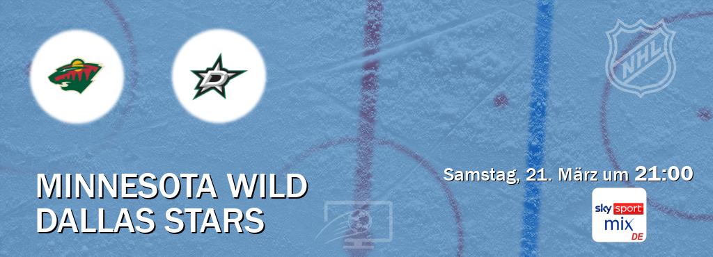 Das Spiel zwischen Minnesota Wild und Dallas Stars wird am Samstag, 21. März um  21:00, live vom Sky Sport Mix übertragen.